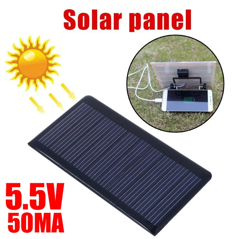 Solar Panel 5V Mini Solar Charger System DIY For Battery Cell Phone Chargers Portable Solar Cell 0.3W Power Bank
Solar Panel 5V Mini Solar Charger System DIY For Battery Cell Phone Chargers Portable Solar Cell 0.3W Power Bank