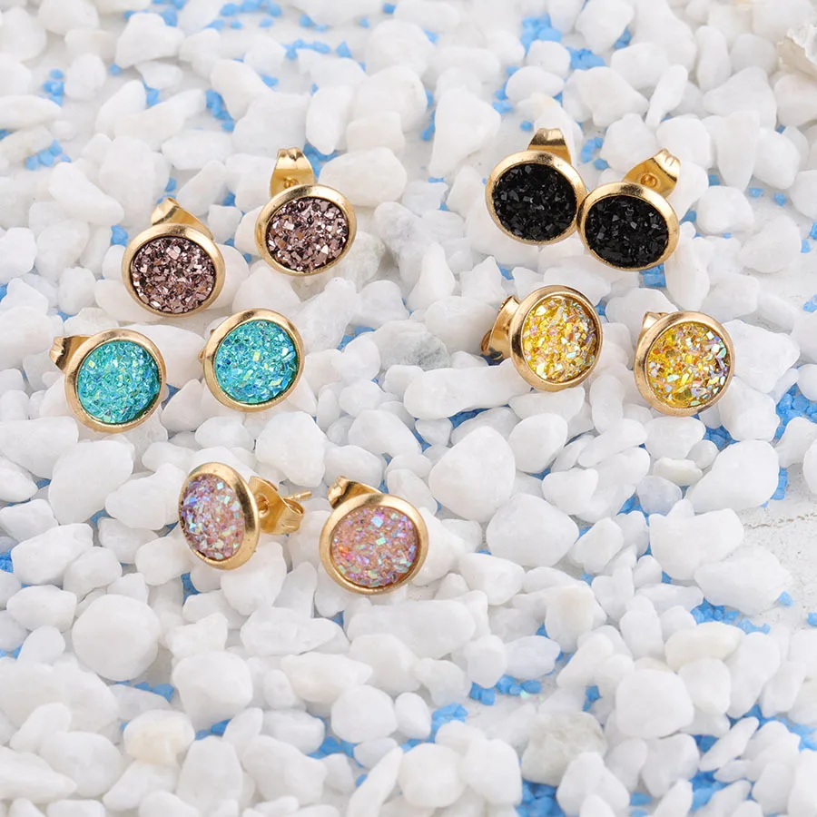 New Vintage Imitation stone round starry sky gypsophila crystal Stud earring 9 colors hypoallergenic engagement wedding earrings
New Vintage Imitation stone round starry sky gypsophila crystal Stud earring 9 colors hypoallergenic engagement wedding earrings