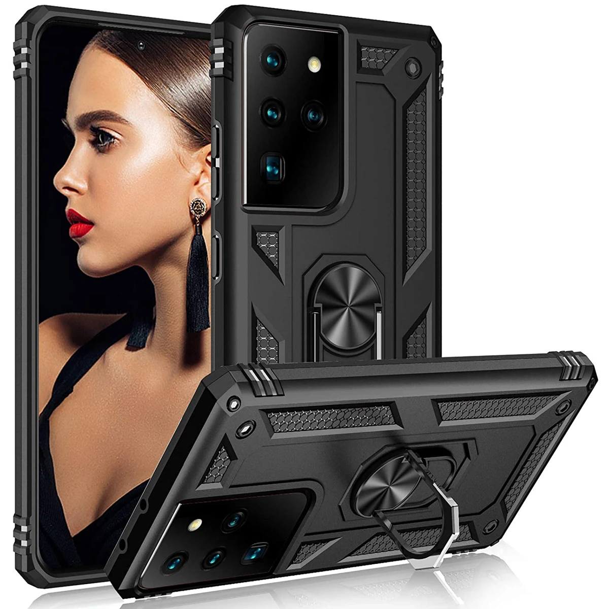 Чехол для Samsung Galaxy S21 Ultra 5G/S21 + 5G защитный чехол с откидной крышкой и магнитным креплением 5G|Бамперы| |