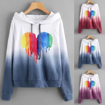 Women Printed Gradient Color Long Sleeves Hoodies Pullover Casual Sweatershirt K1018
Women Printed Gradient Color Long Sleeves Hoodies Pullover Casual Sweatershirt K1018