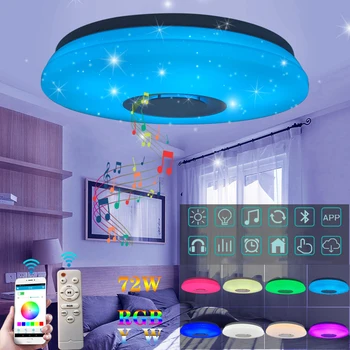 LED Wireless Bluetooth Speaker Loundspeaker Player RGB Dimmable Ceiling Light Panel Lamp with APP + Remote Control For Bedroom
LED Wireless Bluetooth Speaker Loundspeaker Player RGB Dimmable Ceiling Light Panel Lamp with APP + Remote Control For Bedroom