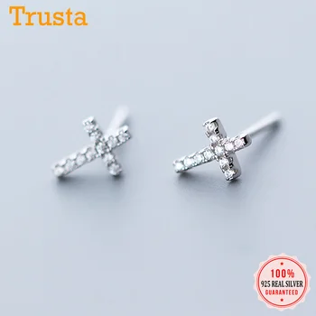 Trustdavis Real 925 Sterling Silver Simple Geometric Cross CZ Charm Stud Earrings For Women Wedding Party Fine Jewelry DA1506
Trustdavis Real 925 Sterling Silver Simple Geometric Cross CZ Charm Stud Earrings For Women Wedding Party Fine Jewelry DA1506