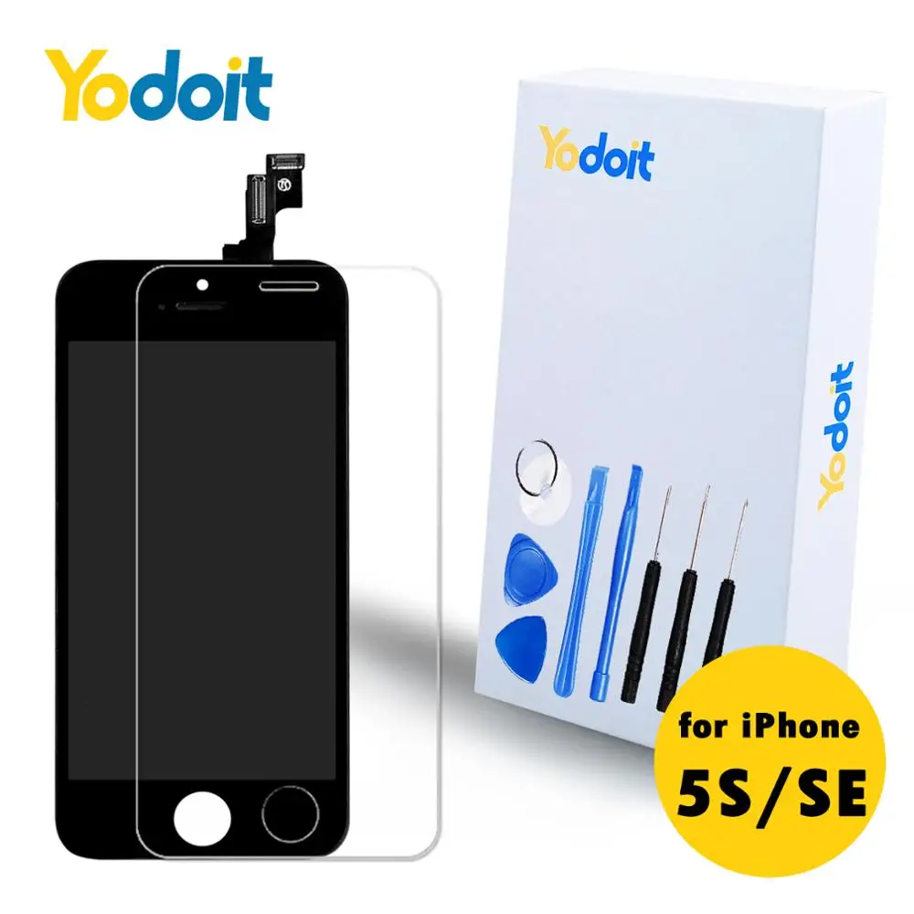 Yodoit for iPhone 5S SE Screen Replacement Assembly LCD Display Touch Digitizer with Screen Film Protector Retina
Yodoit for iPhone 5S SE Screen Replacement Assembly LCD Display Touch Digitizer with Screen Film Protector Retina