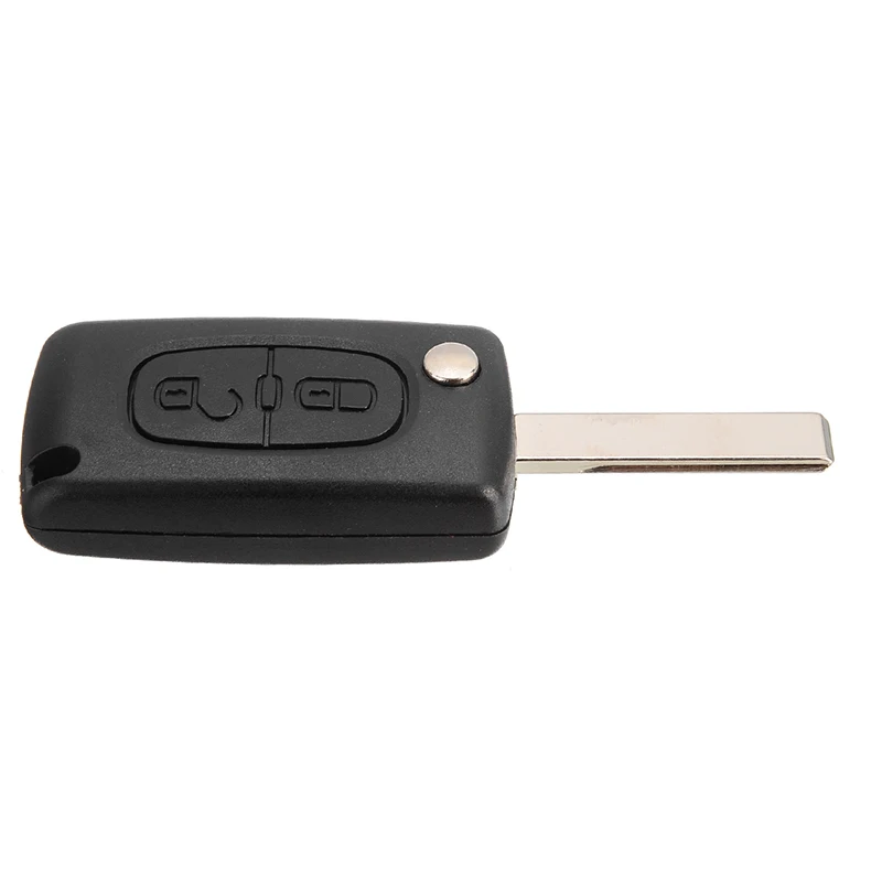 For Peugeot 307 308 407 408 207 2 Buttons Remote Flip Folding Key Shell Uncut Blade Replacement Fob Case No Logo
