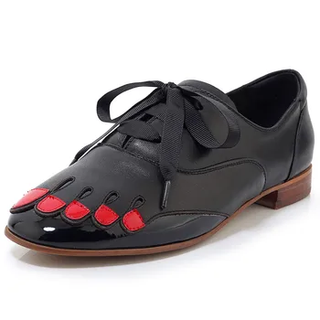 Women's genuine leather lace-up flats oxfords leisure female soft comfortable espadrilles high quality casual footwear shoes hot 
Women's genuine leather lace-up flats oxfords leisure female soft comfortable espadrilles high quality casual footwear shoes hot