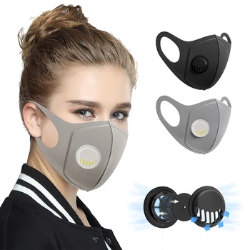 1 Piece Black Gray Mask Respirator Reusable Washable Adult Men Women Mask Sponge Air Filter Valve Mask Mouth Muffle Masque
1 Piece Black Gray Mask Respirator Reusable Washable Adult Men Women Mask Sponge Air Filter Valve Mask Mouth Muffle Masque