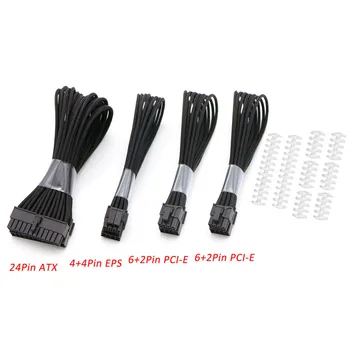 Angitu 2mm Sleeved Computer 24Pin ATX, CPU 4+4Pin, Dual GPU 6+2Pin PCI-E Power Extension Cable Kit-free comb
Angitu 2mm Sleeved Computer 24Pin ATX, CPU 4+4Pin, Dual GPU 6+2Pin PCI-E Power Extension Cable Kit-free comb