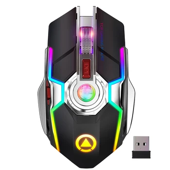 Wireless Gaming Mouse USB Rechargeable LED Backlit Mice Silent Optical Ergonomic 7 Keys RGB Mouse For Laptop Computer New Arriva
Wireless Gaming Mouse USB Rechargeable LED Backlit Mice Silent Optical Ergonomic 7 Keys RGB Mouse For Laptop Computer New Arriva