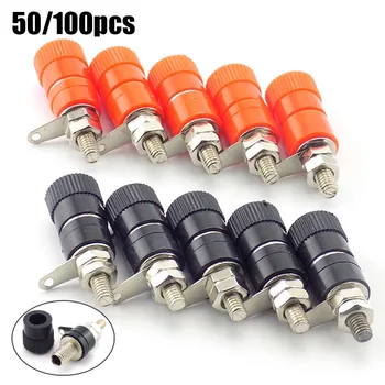 50/100pcs wholesale 4mm Banana Plugs Connector Jack Plug Socket Nickel Plated Binding Post Nut Red Black DIY Banana adapter plug
50/100pcs wholesale 4mm Banana Plugs Connector Jack Plug Socket Nickel Plated Binding Post Nut Red Black DIY Banana adapter plug