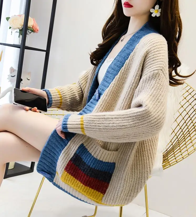 loose Cardigan sweater Sweater Jacket Women's Autumn New Loose Korean Ocean Jacket Net Red Knit Cardigan
loose Cardigan sweater Sweater Jacket Women's Autumn New Loose Korean Ocean Jacket Net Red Knit Cardigan