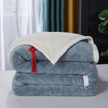 Solid Color Double-layer Blanket Thick Lamb Wool Blanket Flannel Bed Sheet Cover Blanket Bedspread for The Couch
Solid Color Double-layer Blanket Thick Lamb Wool Blanket Flannel Bed Sheet Cover Blanket Bedspread for The Couch