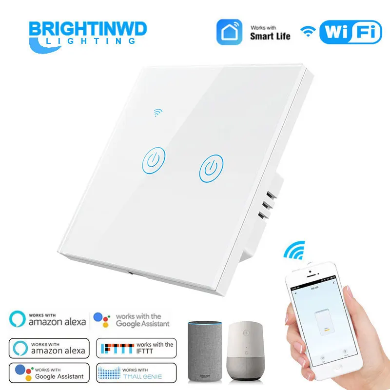 Smart WiFi Remotely Control Switch 220 -240V 1/2/3/4-Gang Switch For Alexa Google Home Voice Control Switch EU/US/UK Standard
Smart WiFi Remotely Control Switch 220 -240V 1/2/3/4-Gang Switch For Alexa Google Home Voice Control Switch EU/US/UK Standard