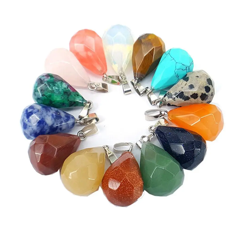 Natural Teardrop Facted Quartz Pendant Crystal Water Drop Healing Chakra Reiki Charms Bulk for Jewelry Making Assorted
Natural Teardrop Facted Quartz Pendant Crystal Water Drop Healing Chakra Reiki Charms Bulk for Jewelry Making Assorted