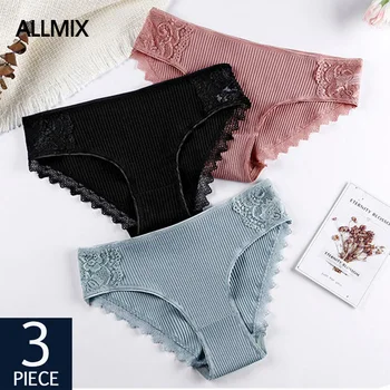 ALLMIX 3Pcs/lot Sexy Women's Lace Panties Sets Underwear Seamelss Cotton Briefs Low Waist Female Fashion Panty Comfort Lingerie
ALLMIX 3Pcs/lot Sexy Women's Lace Panties Sets Underwear Seamelss Cotton Briefs Low Waist Female Fashion Panty Comfort Lingerie