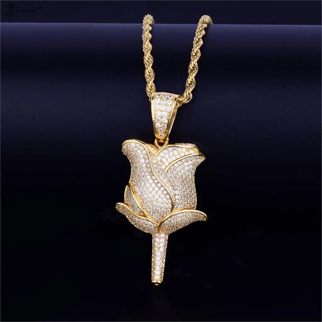 Gold Silver Flower Petals Necklace & Pendant With Tennis Chain Silver Color Iced Cubic Zircon Men's Hip Hop Jewelry For Gift
Gold Silver Flower Petals Necklace & Pendant With Tennis Chain Silver Color Iced Cubic Zircon Men's Hip Hop Jewelry For Gift