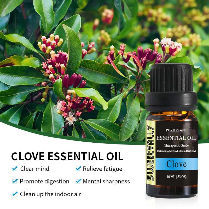 10ml Clove Essential Oil Aromatherapy Fragrance Oil Therapeutic Grade Pure Plant for Humidifier Relieve Stress Essential Oils
10ml Clove Essential Oil Aromatherapy Fragrance Oil Therapeutic Grade Pure Plant for Humidifier Relieve Stress Essential Oils