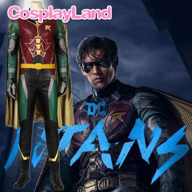 Titans Dick Grayson Robin Cosplay Costume Halloween Men Cosplay DC Nightwing Outfit Superhero Fancy Costumes with Mask
Titans Dick Grayson Robin Cosplay Costume Halloween Men Cosplay DC Nightwing Outfit Superhero Fancy Costumes with Mask