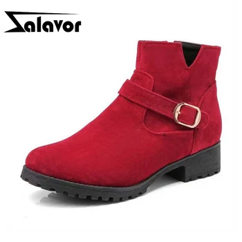 ZALAVOR Size 34-44 Fashion Ankle Boots Women Buckle Zipper Concise Winter Shoes Women Sexy Pointed Toe Thick Heels Boots 
ZALAVOR Size 34-44 Fashion Ankle Boots Women Buckle Zipper Concise Winter Shoes Women Sexy Pointed Toe Thick Heels Boots