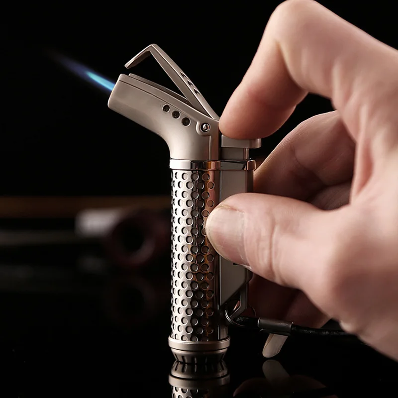 2020 New Spray Gun Torch Key Chain Lighter Jet Butane Gas Turbine Windproof Metal Lighter Portable Cigar Case
2020 New Spray Gun Torch Key Chain Lighter Jet Butane Gas Turbine Windproof Metal Lighter Portable Cigar Case