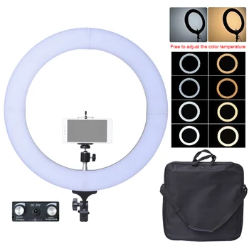 Fotoconic 60W 35cm 2700K~5500K 336 LED Dimmable Ring Light + Camera Phone Holder + Bag Kit for Photography Video Photo Selfie
Fotoconic 60W 35cm 2700K~5500K 336 LED Dimmable Ring Light + Camera Phone Holder + Bag Kit for Photography Video Photo Selfie