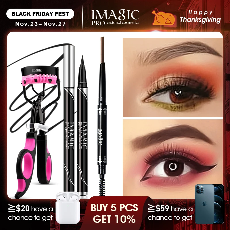 IMAGIC Eye 3Pcs Daily Cosmetics Make-up Set Makeup Includes Eyelash Curler, Waterproof Eyeliner And Eyebrow Pencil
IMAGIC Eye 3Pcs Daily Cosmetics Make-up Set Makeup Includes Eyelash Curler, Waterproof Eyeliner And Eyebrow Pencil