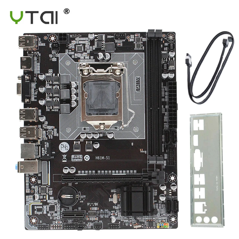 H61 Motherboard LGA 1155 Dual Channel DDR3 Memory Micro-ATX Integrated Graphics Support Intel i3 i5 i7 H61M-S1 Mainboard
H61 Motherboard LGA 1155 Dual Channel DDR3 Memory Micro-ATX Integrated Graphics Support Intel i3 i5 i7 H61M-S1 Mainboard
