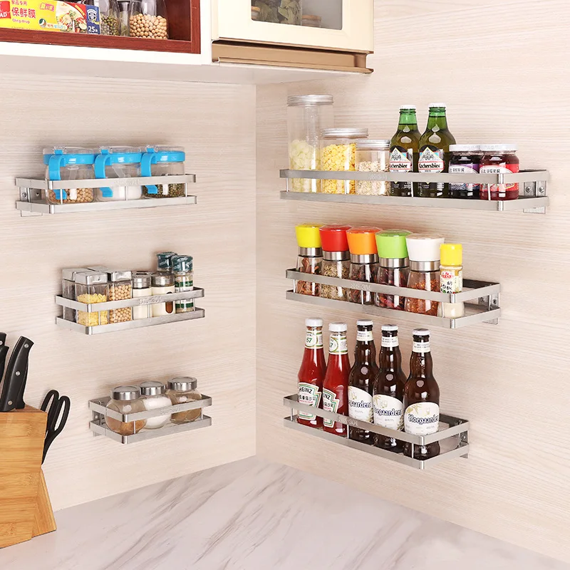 Kitchen Wall Shelf Storage Organizer Shelf Spice Rack Punch Free Stainless Steel Storage Shelves Rack for Kitchen Bathroom
Kitchen Wall Shelf Storage Organizer Shelf Spice Rack Punch Free Stainless Steel Storage Shelves Rack for Kitchen Bathroom