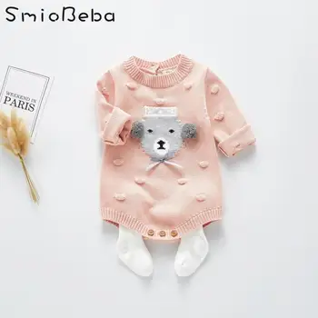 Spring Summer Baby Girls Knitting Romper Sweet Animal Pattern Pink Knitted Jumpsuits Long Sleeve Bear Jacquard Onesie Clothes
Spring Summer Baby Girls Knitting Romper Sweet Animal Pattern Pink Knitted Jumpsuits Long Sleeve Bear Jacquard Onesie Clothes
