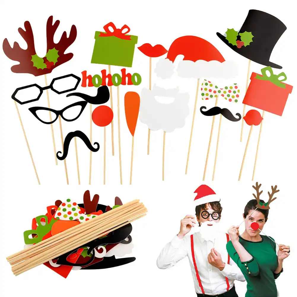 diy photo booth props mustache glasses gift on a stick chri