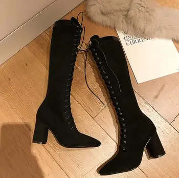 2019 winter new thick bottom ladies belt with Martin boots high heels over the knee high boots
2019 winter new thick bottom ladies belt with Martin boots high heels over the knee high boots