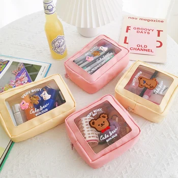 Bear Storage Bag Canvas Student Pencil Bag Office School Supplies Stationery Cute Gift Holder Organizer
Bear Storage Bag Canvas Student Pencil Bag Office School Supplies Stationery Cute Gift Holder Organizer
