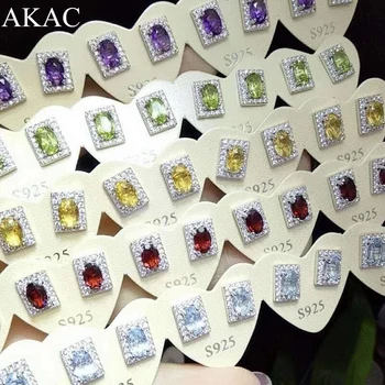 AKAC natural citrine / amethyst / red garnet / topaz / peridot 925 sterling silver women stud earring
AKAC natural citrine / amethyst / red garnet / topaz / peridot 925 sterling silver women stud earring