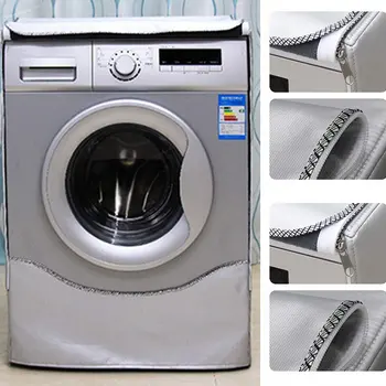 Automatic Roller Washer Sunscreen Washing Machine Waterproof Cover Dryer Polyester Silver Dustproof Washing Machine Cover