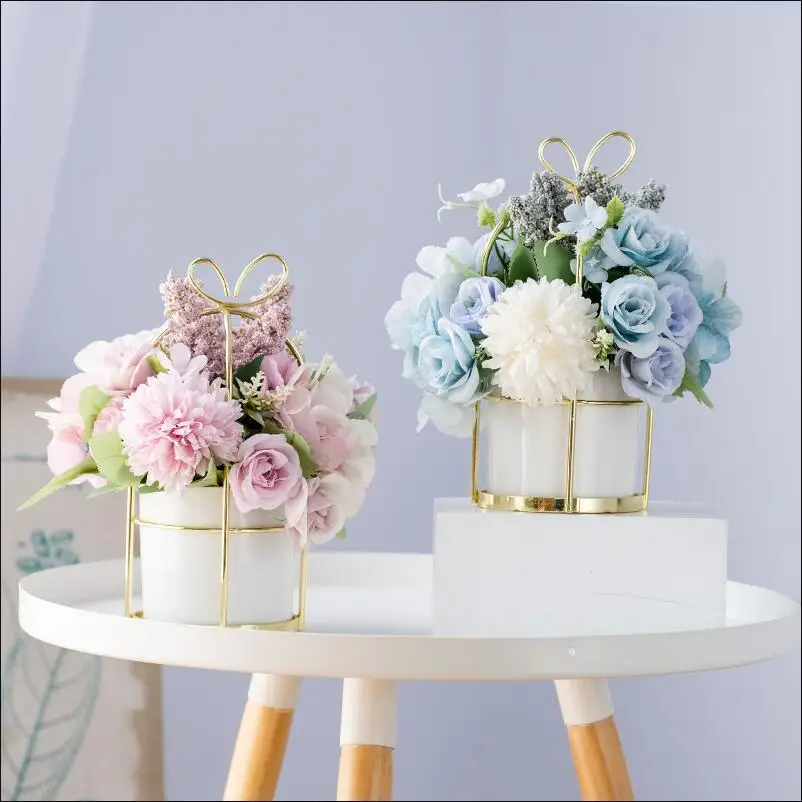 Nordic Ceramic Vase+Artificial Flower Set Figurines Home Furnishing Crafts Decoration Home Livingroom Fake Flower Pot Ornaments
Nordic Ceramic Vase+Artificial Flower Set Figurines Home Furnishing Crafts Decoration Home Livingroom Fake Flower Pot Ornaments
