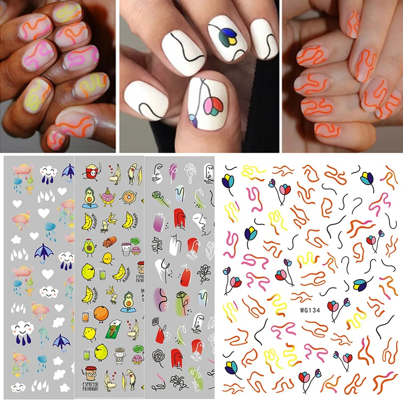1 Sheet 3D Nail Stickers Self-adhesive Transfer Decals Mixed Patterns Nails Design Nail Art Decoration Nail Accessories
1 Sheet 3D Nail Stickers Self-adhesive Transfer Decals Mixed Patterns Nails Design Nail Art Decoration Nail Accessories