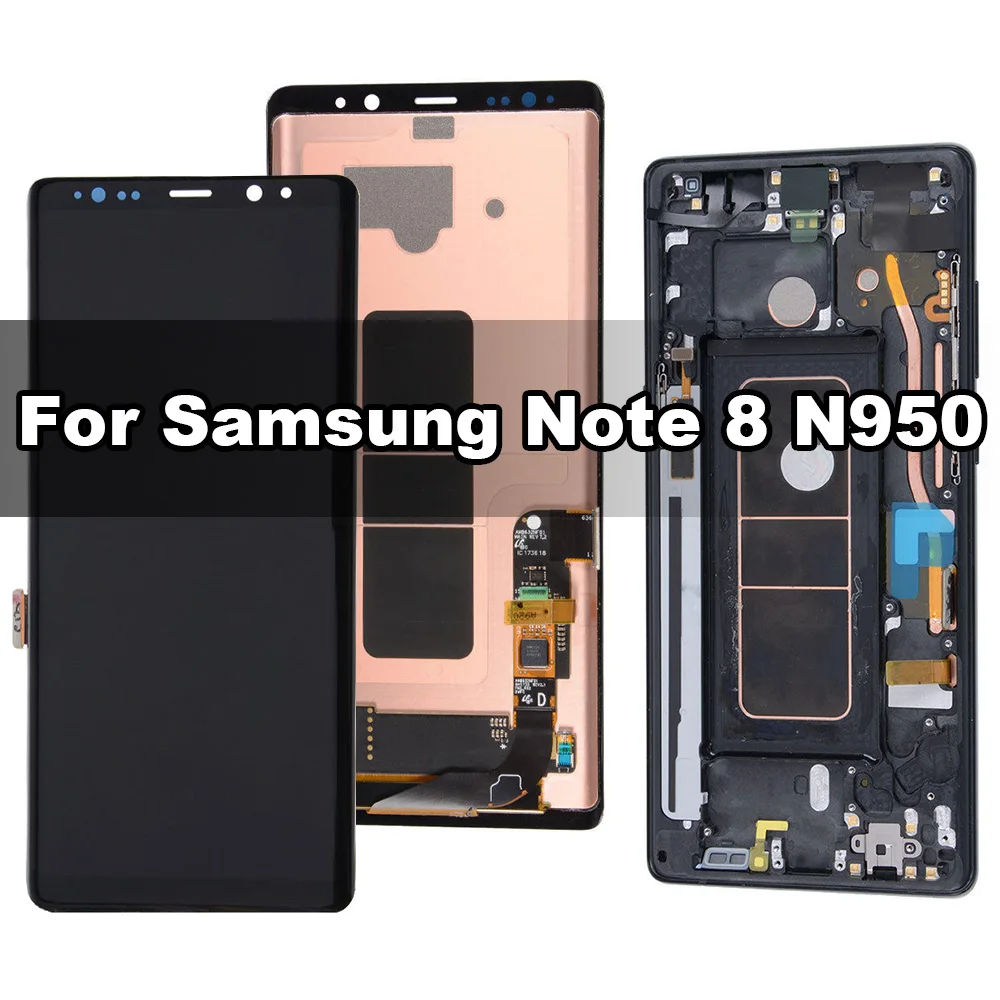 Original AMOLED for Samsung Galaxy Note 8 N950F LCD Display with Touch Digitizer and Frame Assembly Replacement 100% Tested
Original AMOLED for Samsung Galaxy Note 8 N950F LCD Display with Touch Digitizer and Frame Assembly Replacement 100% Tested