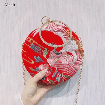 Alasir Frame Bag Embroidered Small Round Red Evening Bag Ladies Handbags Cheongsam Dress Retro Vintage Crane Shoulder Bags
Alasir Frame Bag Embroidered Small Round Red Evening Bag Ladies Handbags Cheongsam Dress Retro Vintage Crane Shoulder Bags