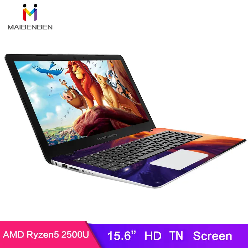 

MaiBenBen DaMai E526 Laptop for Office AMD Ryzen 5 2500U+AMD Vega 8 Graphics/16G RAM/1TB SSD/15.6" HD TN Screen Netbook