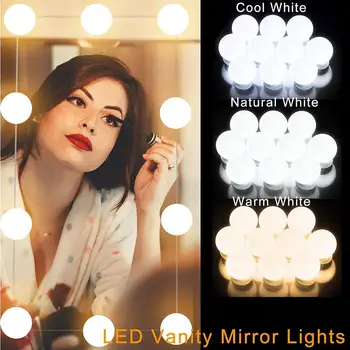Makeup Mirror Light Bulb 12V Hollywood Vanity Lights Stepless 3 Colors Dimmable Wall Lamp 6 10 14 Bulbs Kit for Dressing Table 
Makeup Mirror Light Bulb 12V Hollywood Vanity Lights Stepless 3 Colors Dimmable Wall Lamp 6 10 14 Bulbs Kit for Dressing Table