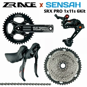 

SENSAH SRX PRO 1x11 Speed, 11s Road Groupset, R/L Shifter + Rear Derailleurs + ZRACE chainset Cassette, gravel-bikes Cyclo-Cross