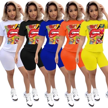 Casual 2 Piece Set Women Suits Outfits Oversized T Shirt And Biker Shorts Set Ladies Tracksuit Female Summer Matching Sets 2020
Casual 2 Piece Set Women Suits Outfits Oversized T Shirt And Biker Shorts Set Ladies Tracksuit Female Summer Matching Sets 2020