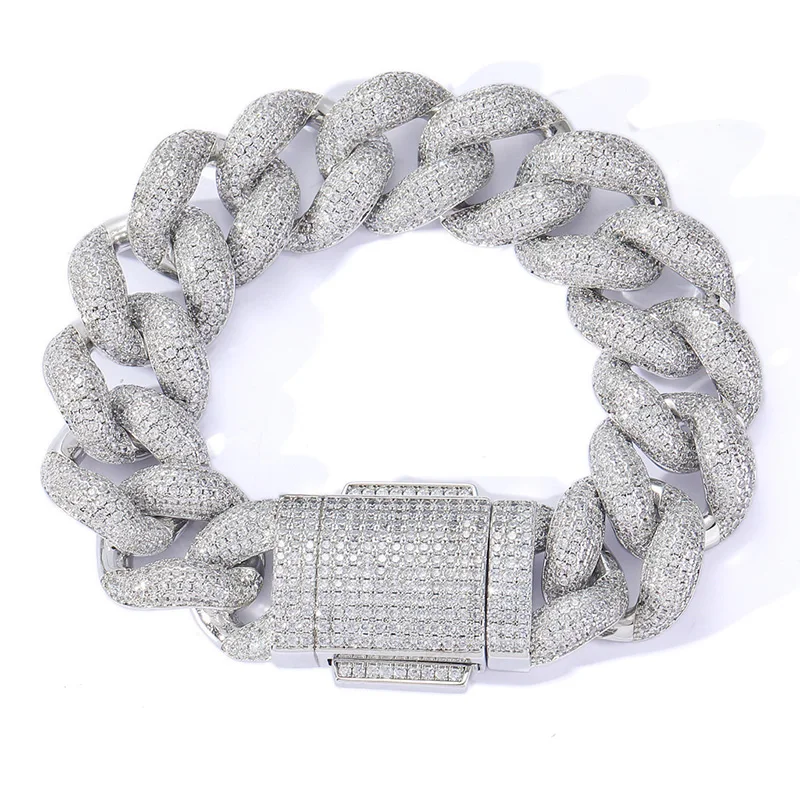 18mm Big Heavy Hip Hop AAA CZ Stone Bling Iced Out Solid Round Bubble Miami Cuban Link Chain Bracelets for Men Rapper Jewelry
18mm Big Heavy Hip Hop AAA CZ Stone Bling Iced Out Solid Round Bubble Miami Cuban Link Chain Bracelets for Men Rapper Jewelry