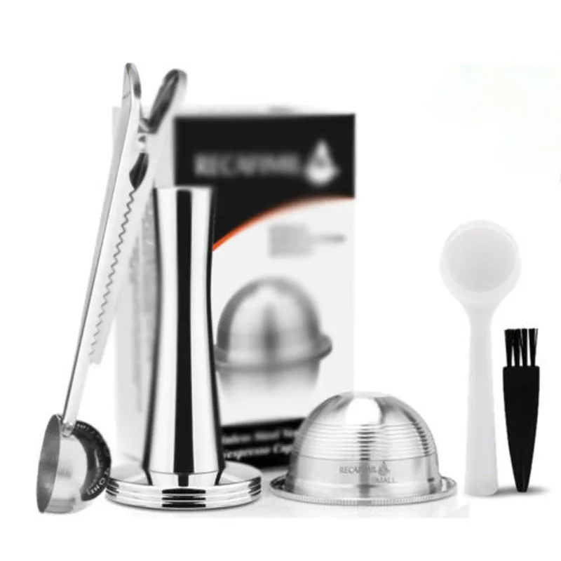 Stainless Steel Coffee Capsules Set For Nespresso Vertuo Home Kitchen Coffeeware Reusable Pods Filters
Stainless Steel Coffee Capsules Set For Nespresso Vertuo Home Kitchen Coffeeware Reusable Pods Filters