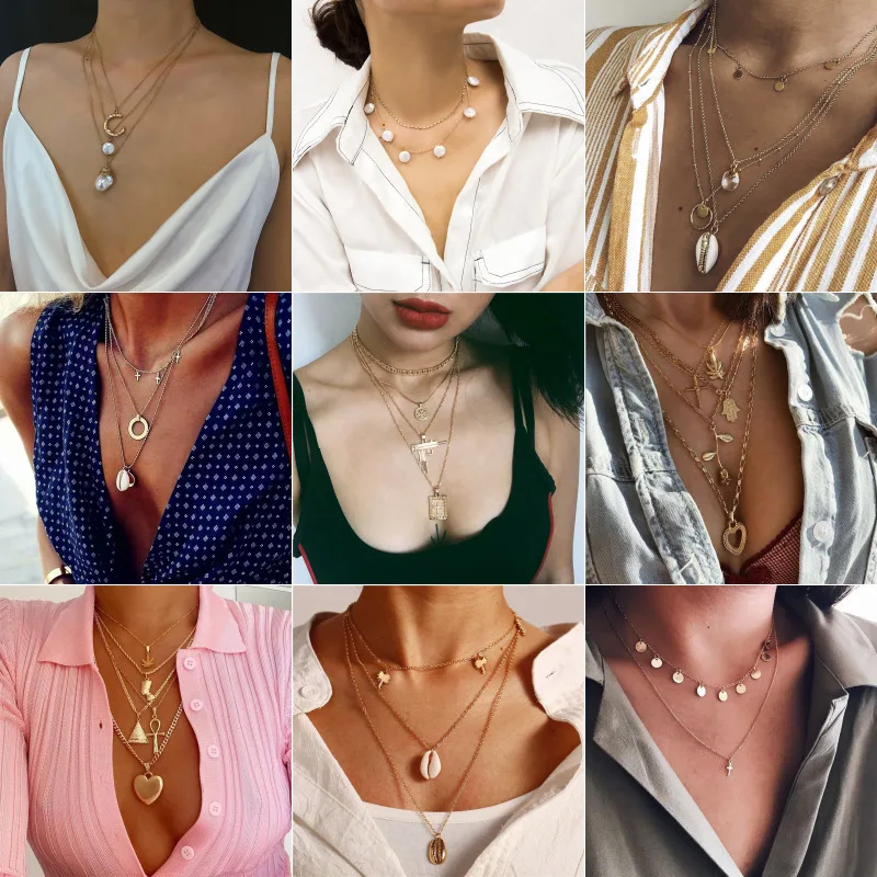 Bohemian Sea Shell Layered Necklace For Women Palm Tree Choker Conch Shell Gold Long Necklace Silver Chain Collier Beach Jewelry
Bohemian Sea Shell Layered Necklace For Women Palm Tree Choker Conch Shell Gold Long Necklace Silver Chain Collier Beach Jewelry