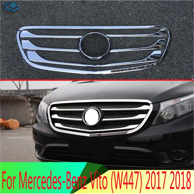 For Mercedes-Benz Vito (W447) 2017 2018 Car Accessories ABS Chrome Front Center Mesh Grille Grill Cover Radiator Strip Trim
For Mercedes-Benz Vito (W447) 2017 2018 Car Accessories ABS Chrome Front Center Mesh Grille Grill Cover Radiator Strip Trim