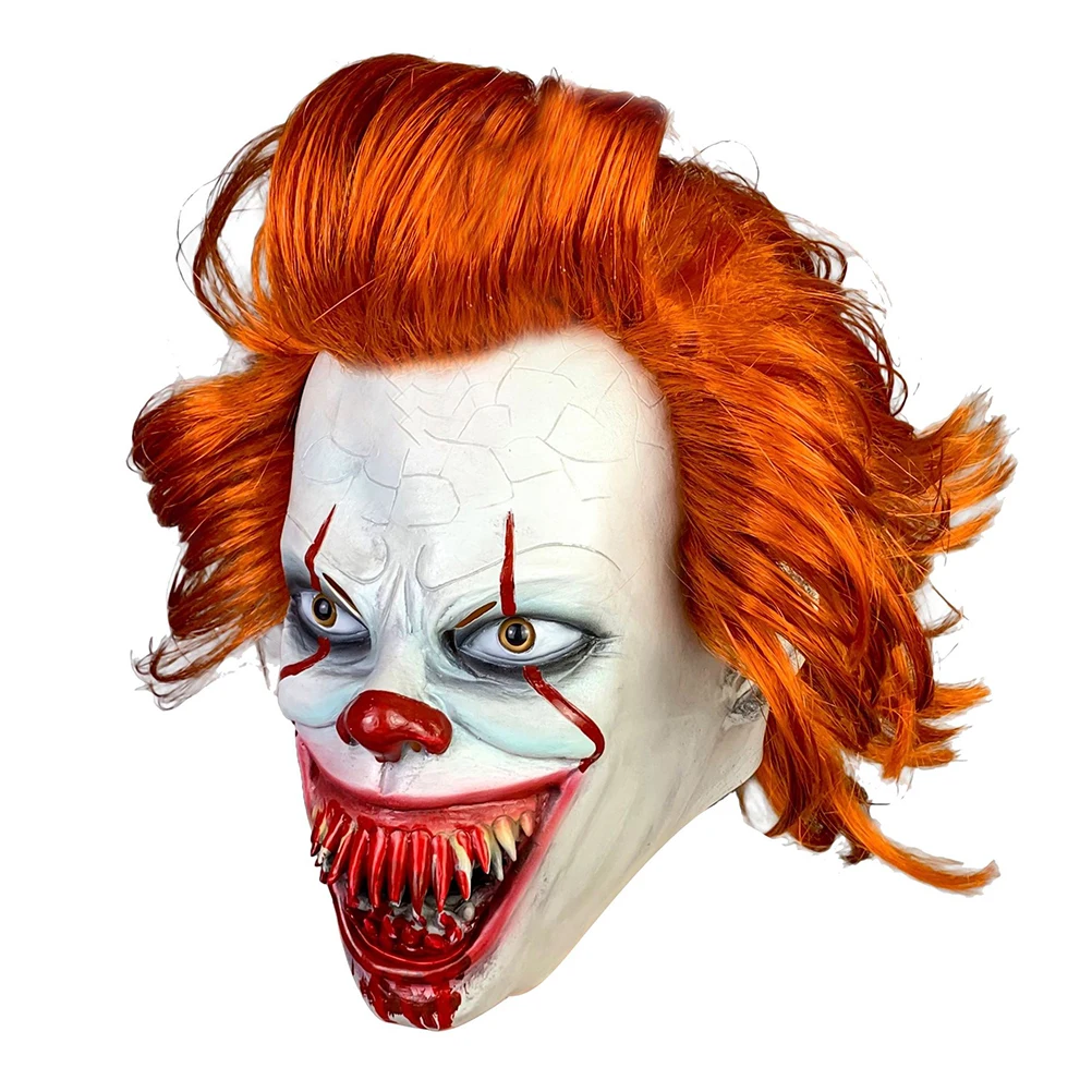 Funny Toys Halloween Clown Mask With Led Lights Latex Clown Scary Mask Halloween Cosplay Prop Fun Novelty Gags Practical Jokes Aliexpress