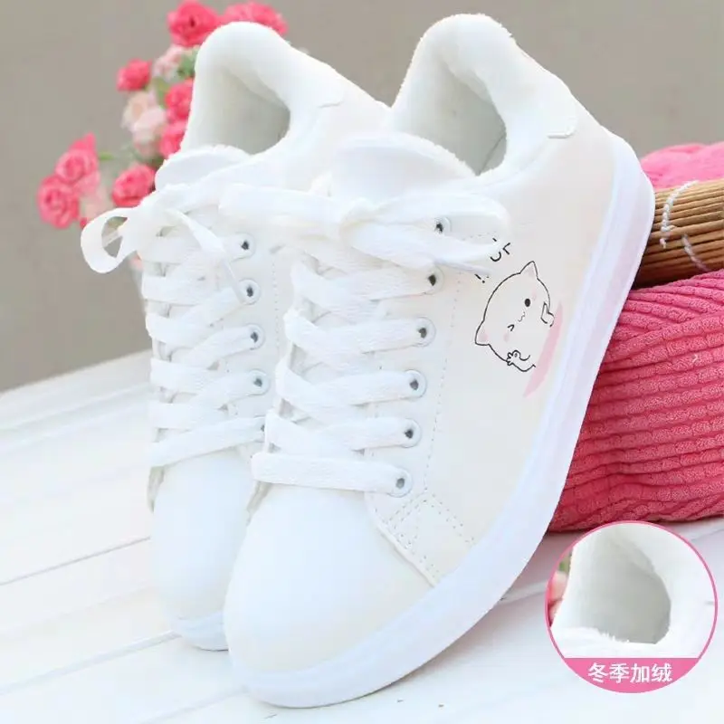 White Shoes Student Korean-style Versatile 2019 Autumn & Winter Warm Women's Big Kid Flat Shoes GIRL'S Soft-Sole Athletic Shoes 
White Shoes Student Korean-style Versatile 2019 Autumn & Winter Warm Women's Big Kid Flat Shoes GIRL'S Soft-Sole Athletic Shoes