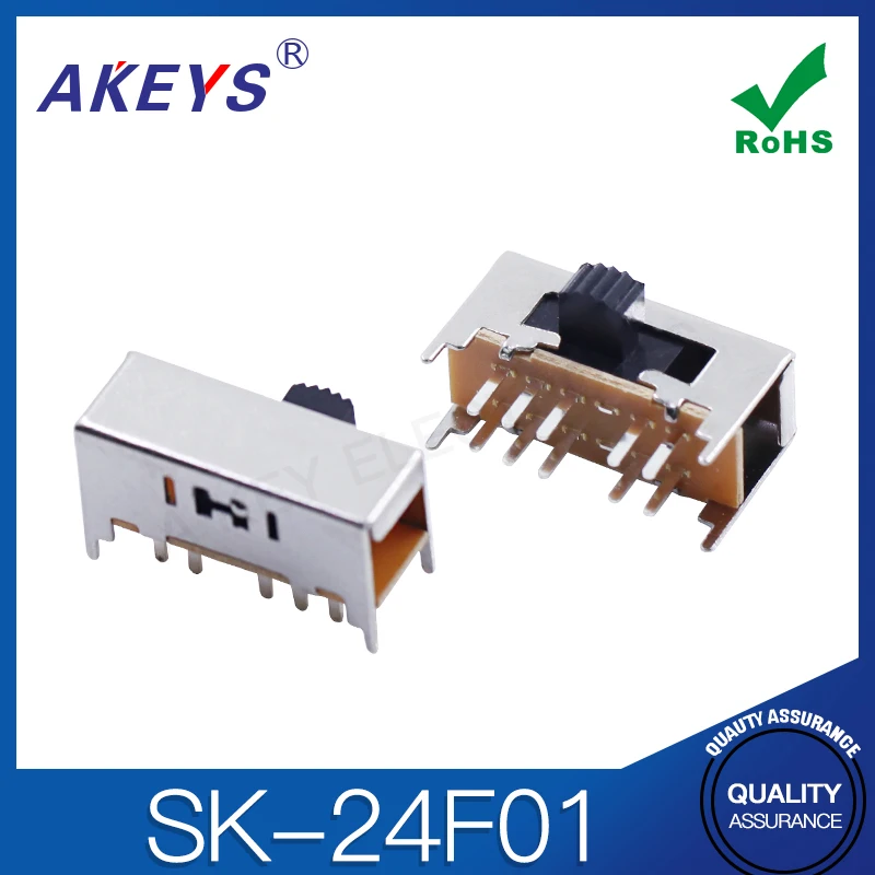 20PCS SK-24F01 (2P4T) Ten feet Horizontal 4-step Dial Side-dial Slide Switch 4 fixed | Обустройство дома