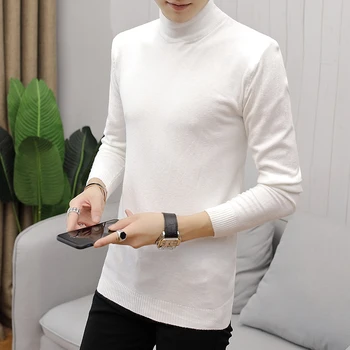 Men Spring and Autumn new sweater Korean version of semi-high turtleneck solid color sweater multi-color trend slim pullover
Men Spring and Autumn new sweater Korean version of semi-high turtleneck solid color sweater multi-color trend slim pullover