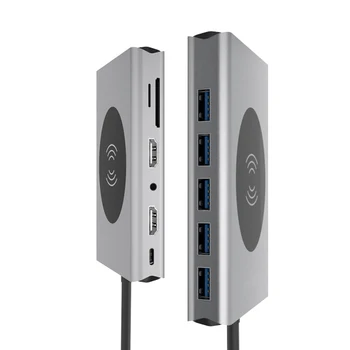 14 in 1 USB C Hub USB 3.0 TF 3.5mm RJ45 Wireless Type C to HDMI VGA PD Charger for Household Computer Accessory
14 in 1 USB C Hub USB 3.0 TF 3.5mm RJ45 Wireless Type C to HDMI VGA PD Charger for Household Computer Accessory
